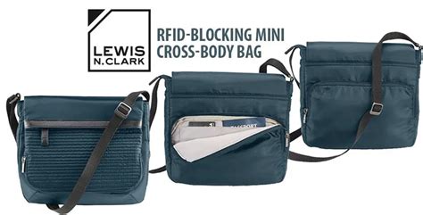 lewis n clark wea rfid-blocking cross-body bag|Lewis N. Clark Secura Anti.